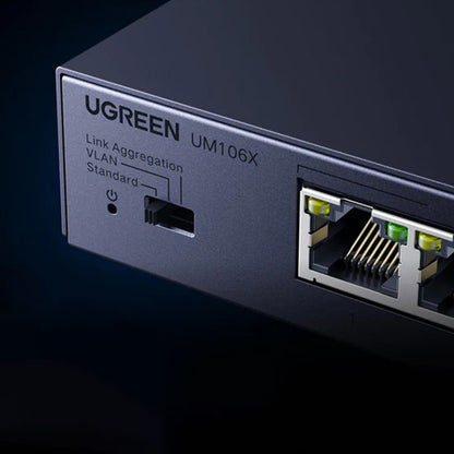 UGREEN nätverksswitch 35048EU, 5 x RJ45, grå
