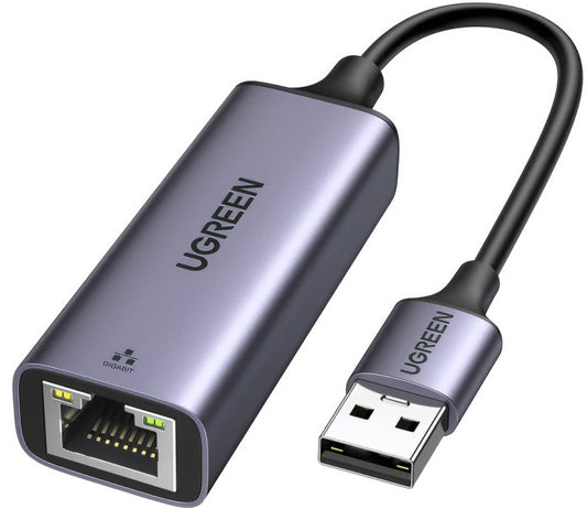 UGREEN CM209 Nätverkskort, RJ45, USB, Grå