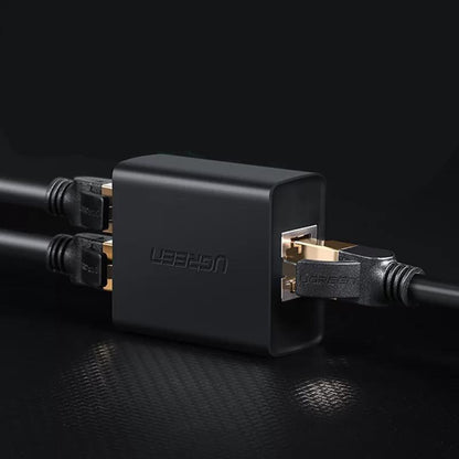 Nätverksadapter UGREEN CM210, RJ45 - 2 x RJ45, Svart