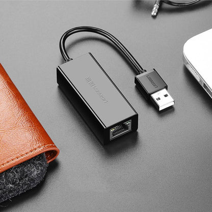 UGREEN CR110 Nätverkskort, RJ45, USB, Svart