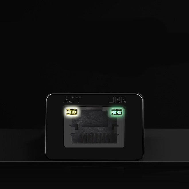 UGREEN CR110 Nätverkskort, RJ45, USB, Svart