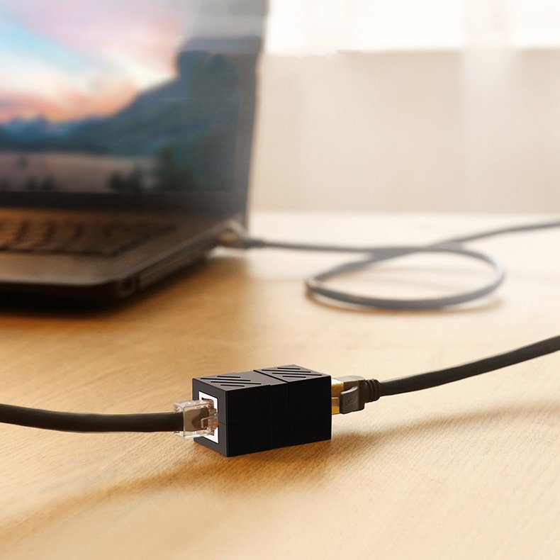 UGREEN NW114 Nätverksadapter, RJ45 - RJ45, Svart