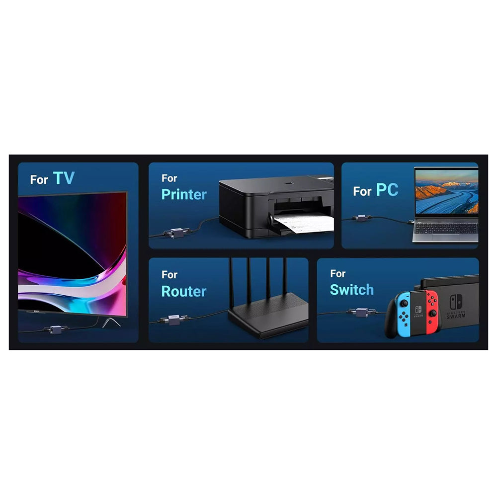 UGREEN NW261 Nätverksadapter, RJ45 - RJ45, Svart