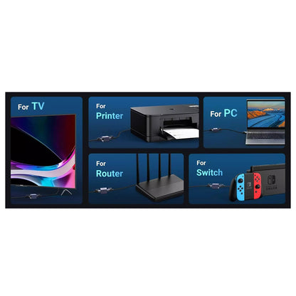 UGREEN NW261 Nätverksadapter, RJ45 - RJ45, Svart