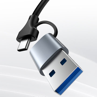 Nätverksadapter Yesido HB26, RJ45, USB / USB-C, Grå