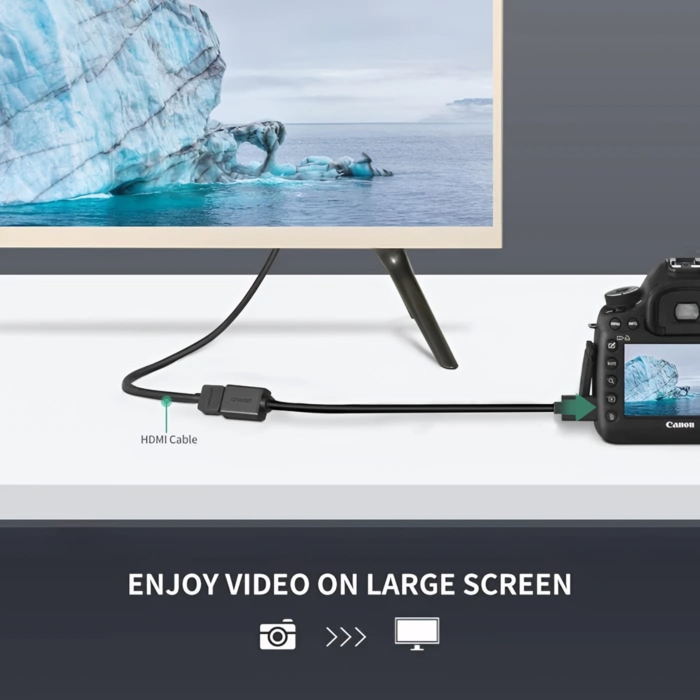 Videoadapter UGREEN 20137, miniHDMI - HDMI, 4K, Svart