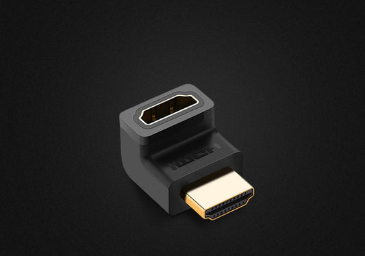 UGREEN Angled Videoadapter, HDMI - HDMI, 4K, Svart