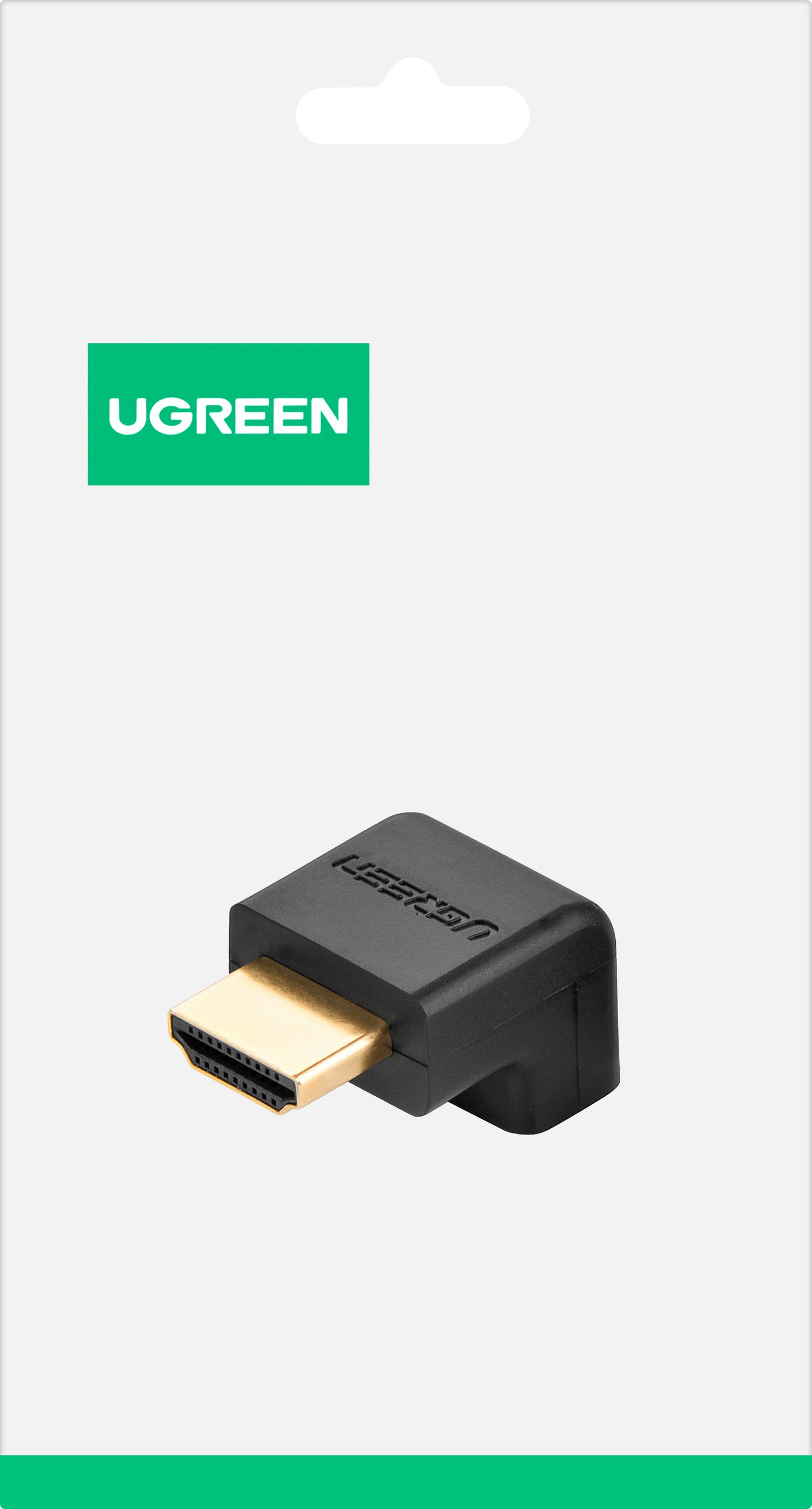UGREEN HD112 Down Angle Videoadapter, HDMI - HDMI, 4K, Svart