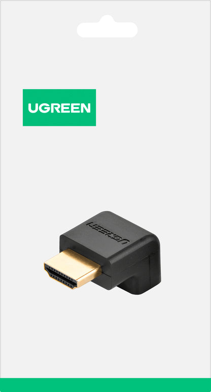 UGREEN HD112 Down Angle Videoadapter, HDMI - HDMI, 4K, Svart
