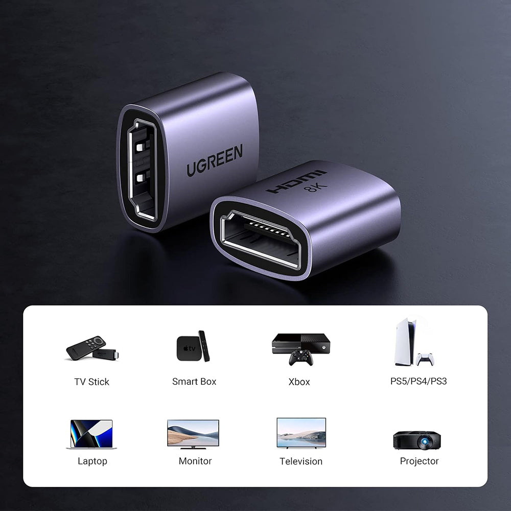 UGREEN HD159 Videoadapter (90592), HDMI - HDMI, 8K, Grå