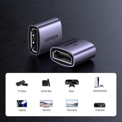 UGREEN HD159 Videoadapter (90592), HDMI - HDMI, 8K, Grå