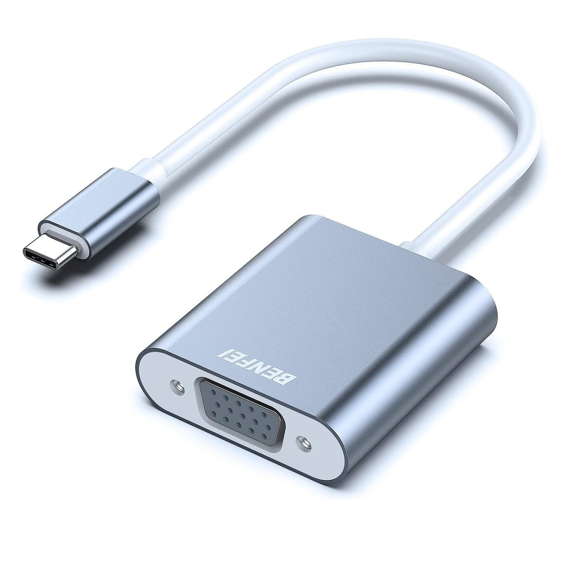 Benfei Videoadapter, USB-C - VGA, 1080P, Grå