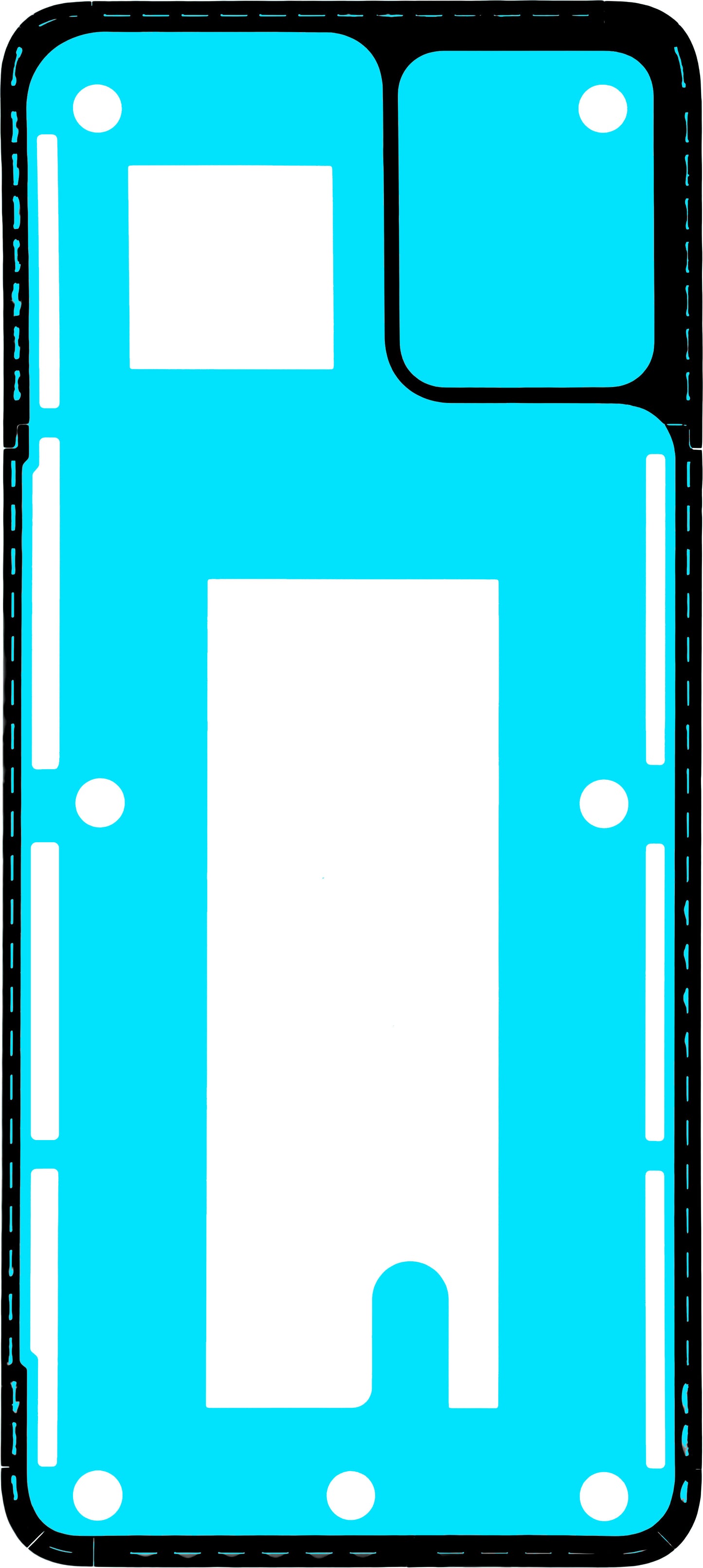Lim för batterilucka Motorola Moto E13, Service Pack 5D78C23203