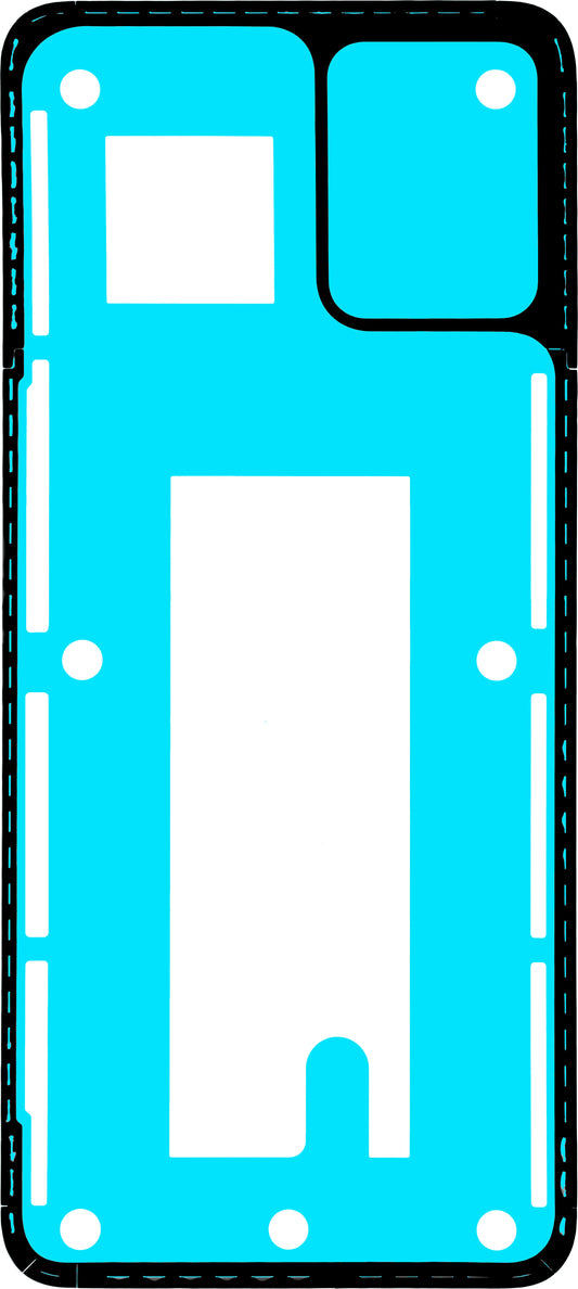 Lim för batterilucka Motorola Moto E13, Service Pack 5D78C23203