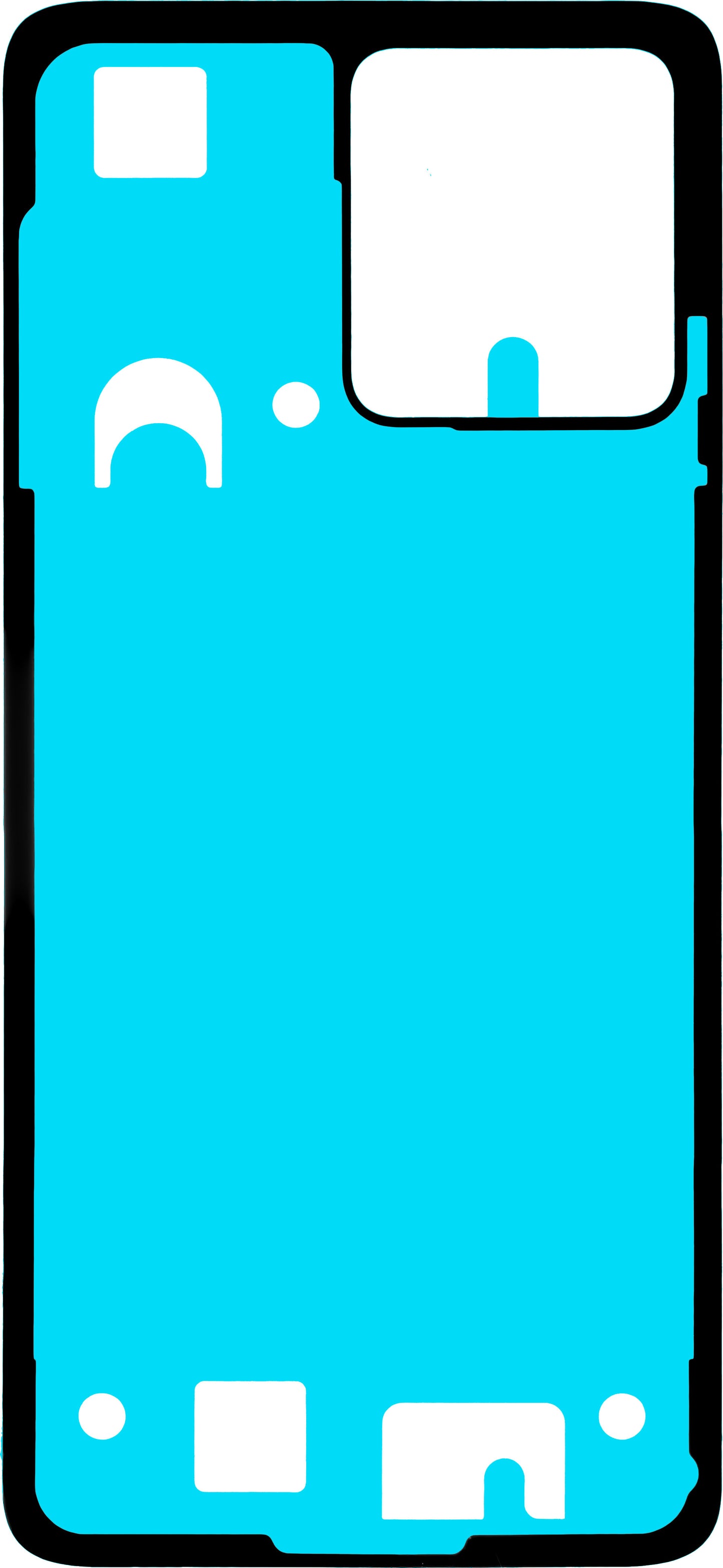 Lim för batterilucka Motorola Moto G84, Service Pack 5D78C24244