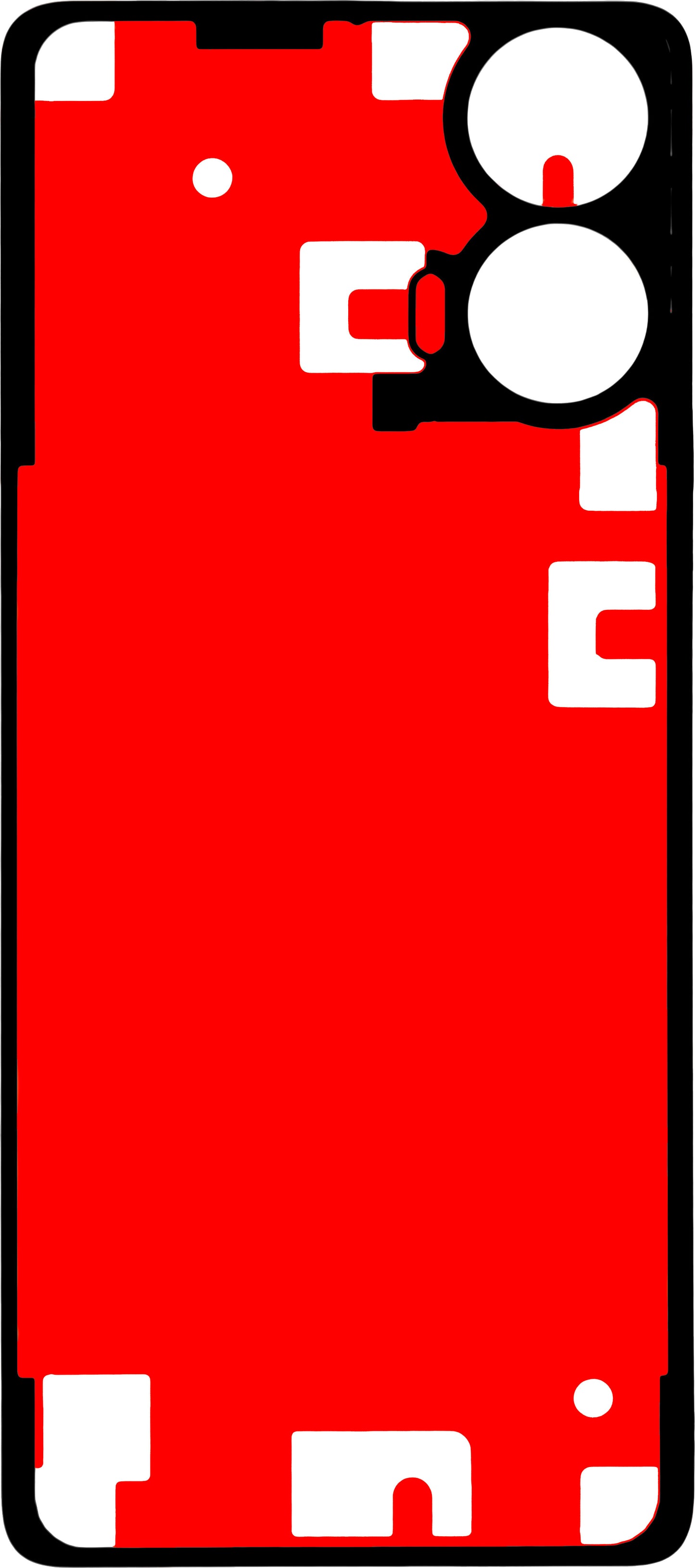 Lim för batterilucka Motorola Moto G24, Service Pack 5D78C23855