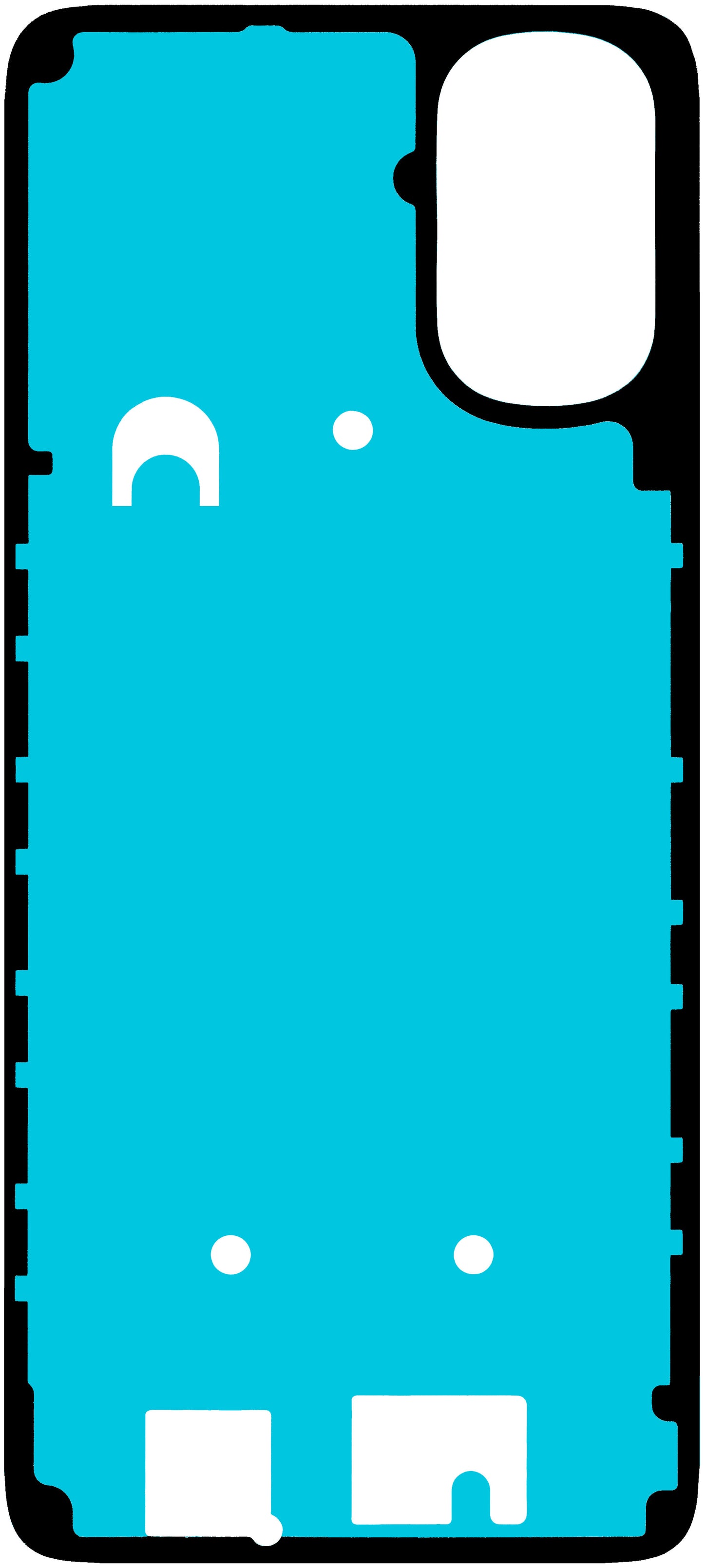 Lim för batterilucka Motorola Moto E32s / G22, Service Pack 5D78C20746