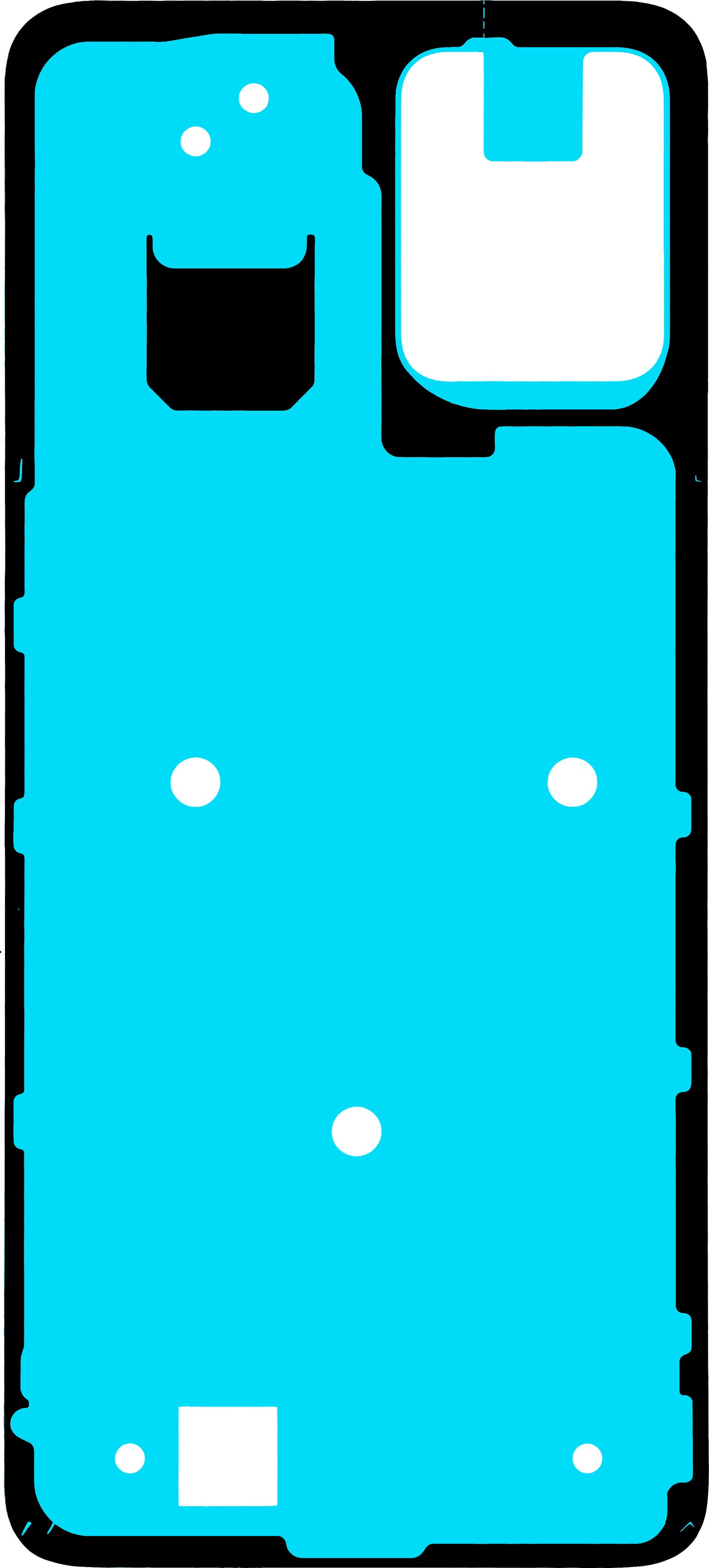 Lim för batterilucka Motorola Moto G23, Service Pack 5D78C22491