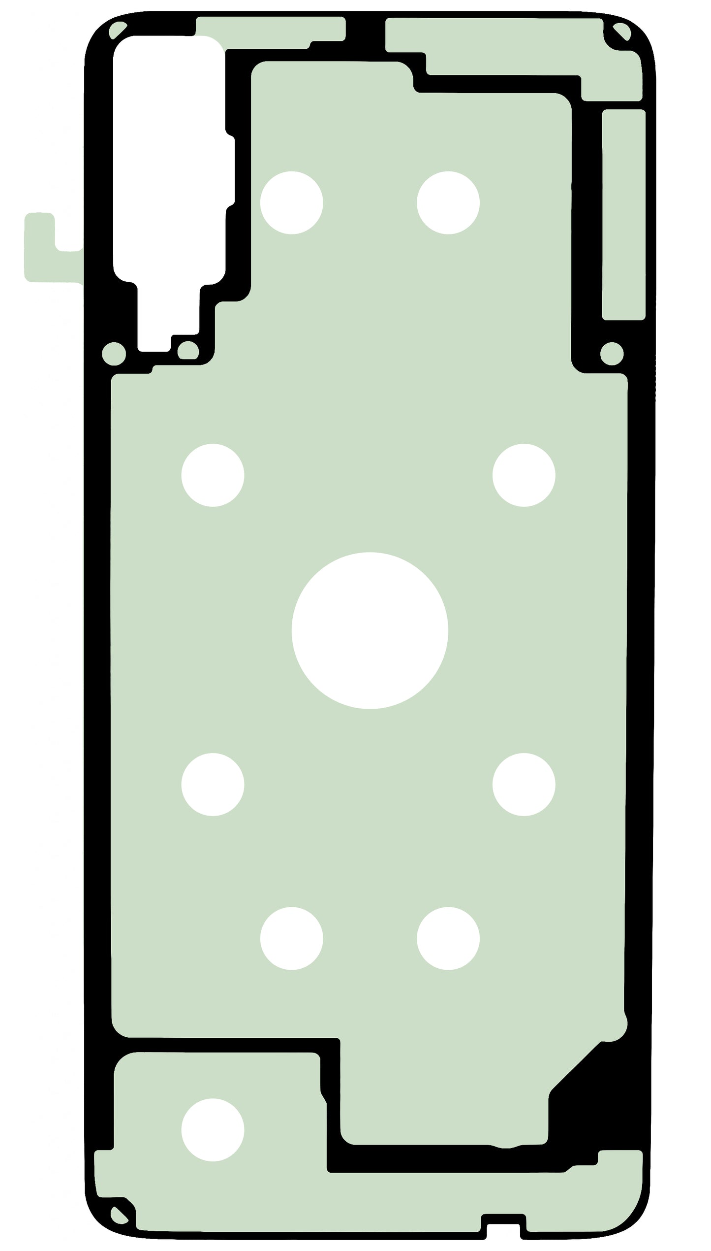 Lim för batterilucka Samsung Galaxy A70s A707 / A70 A705, Service Pack GH02-18453A