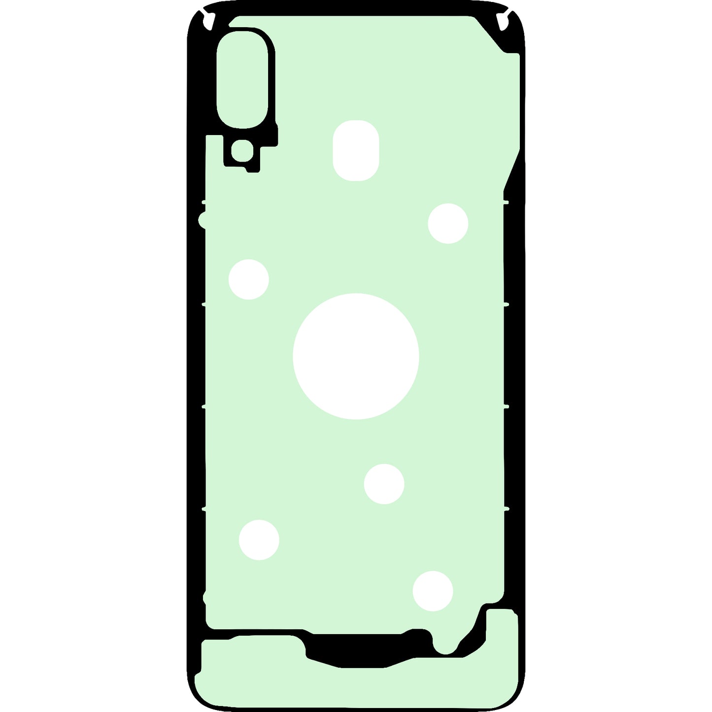 Lim för batterilucka Samsung Galaxy A40 A405, Service Pack GH02-17850A