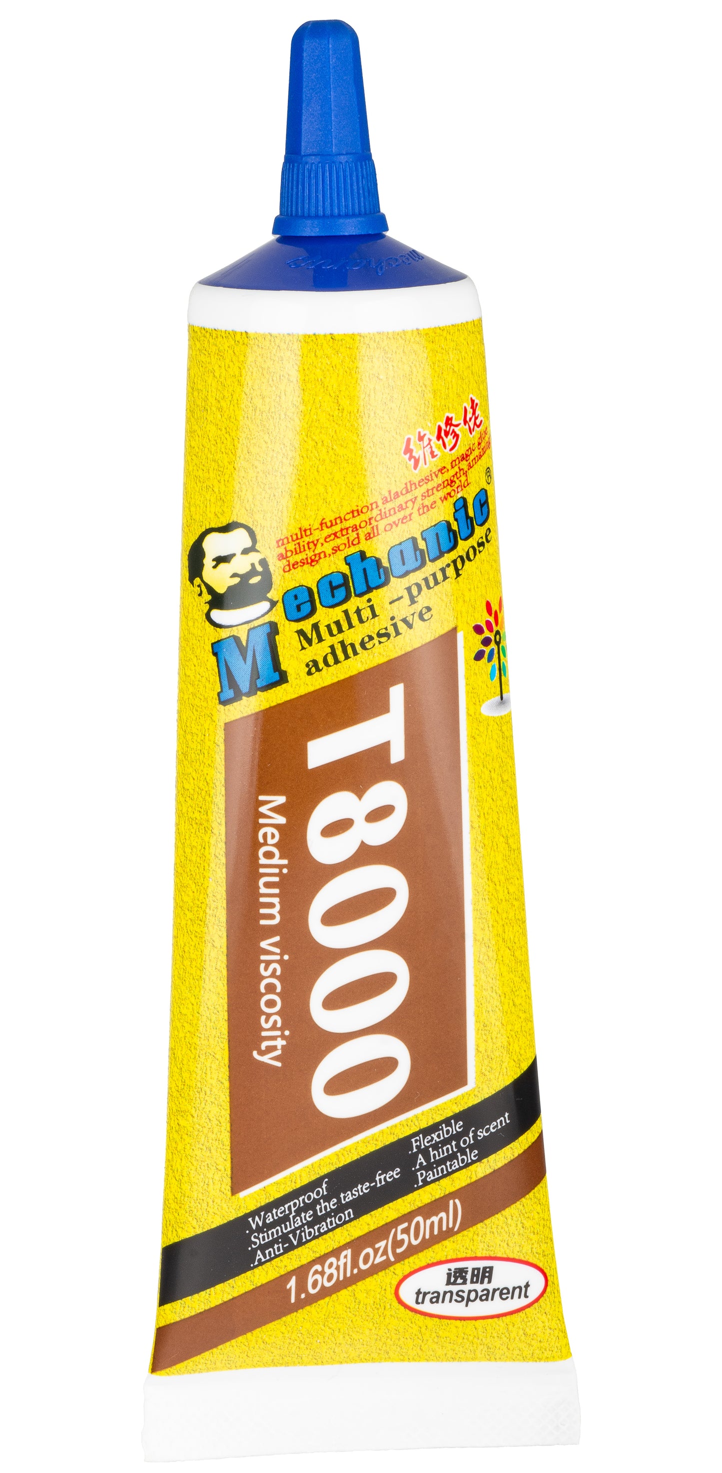 Mekanisk T-8000 Flytande Lim, 50ml, Transparent