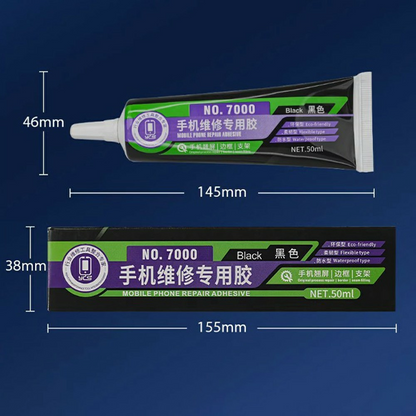 Flytande lim YCS No.7000, 50ml, Svart