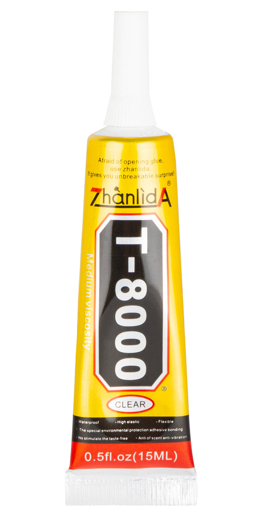 Zhanlida T-8000 flytande lim, 15 ml, transparent