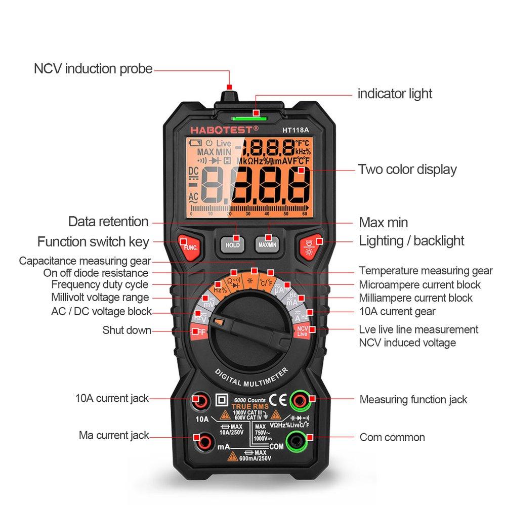 Digital mätinstrument Habotest HT118A