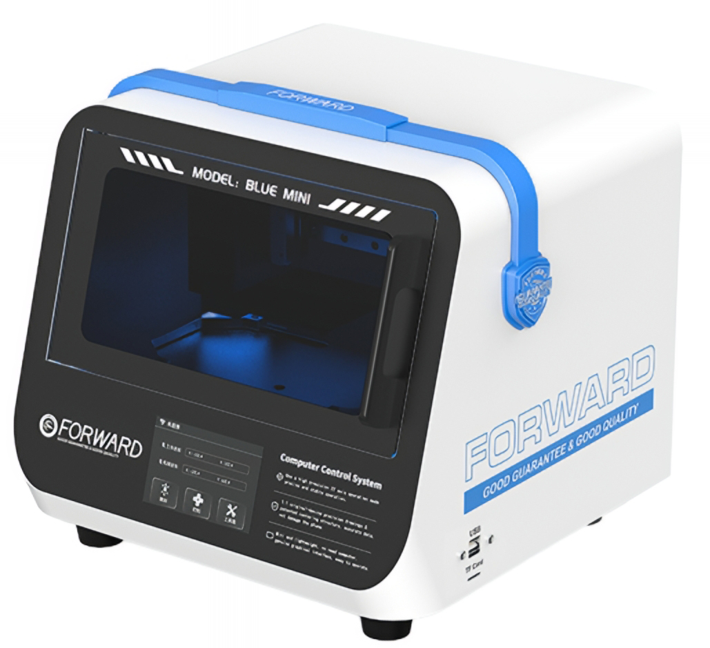 Multifunktionell laserskärmaskin Forward Mini Blue, Omsäkrad