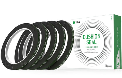 Tejp 2UUL CS01, 3mm, Svart, Set om 5 stycken