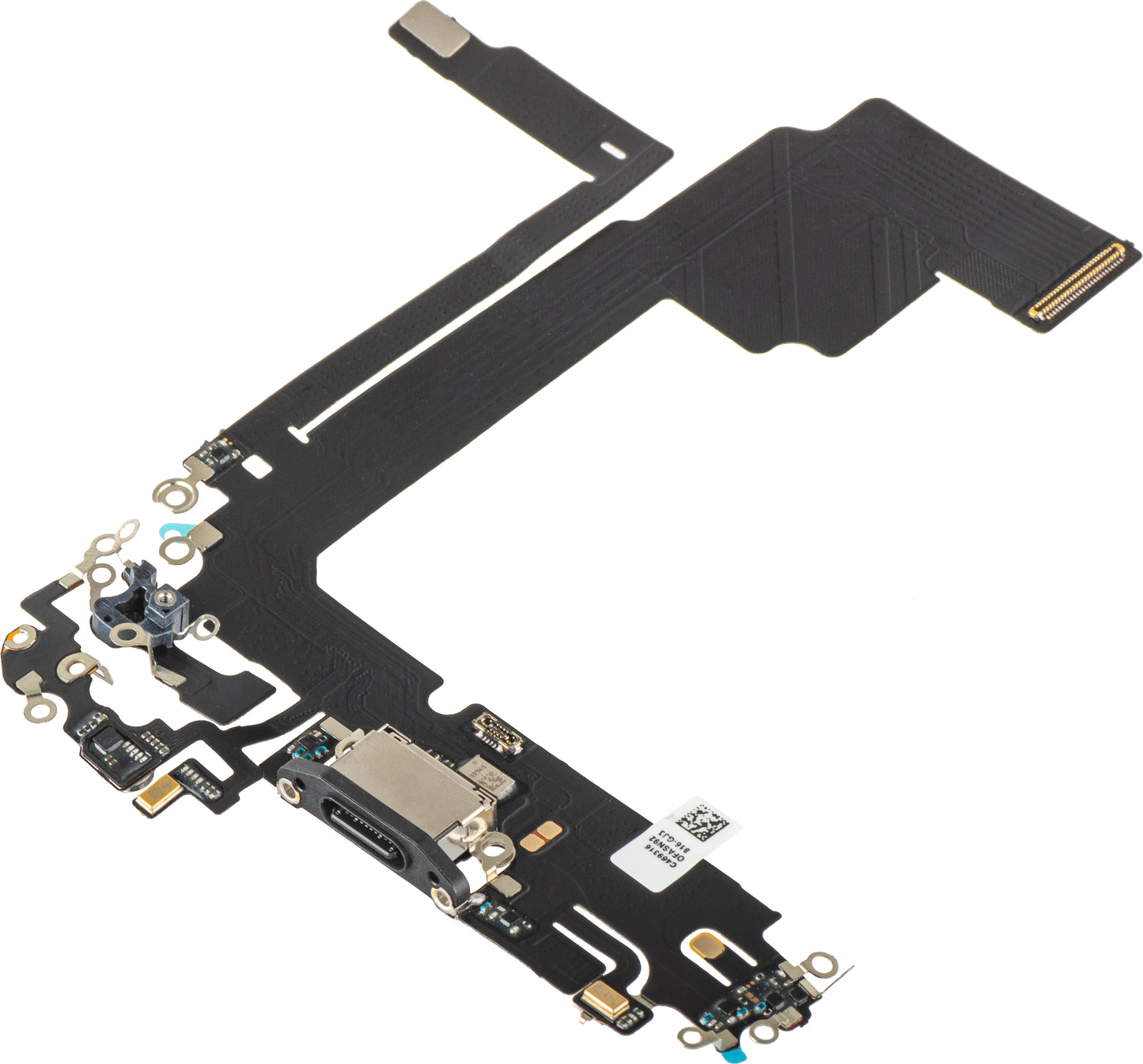 Laddningskontaktband - Mikrofon Apple iPhone 15 Pro Max, Svart