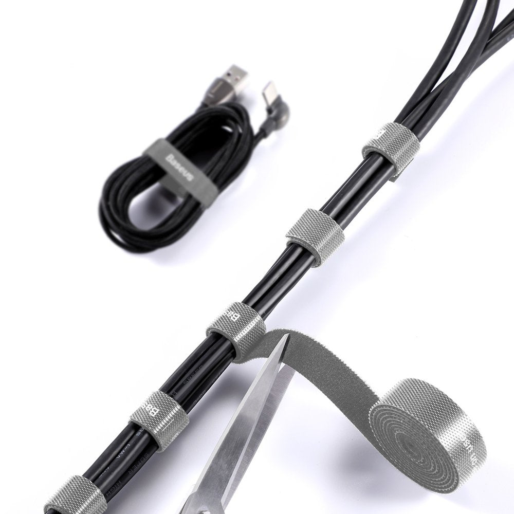 Baseus Circle Kabelorganisatör, Velcro, 3m, Grå ACMGT-F0G