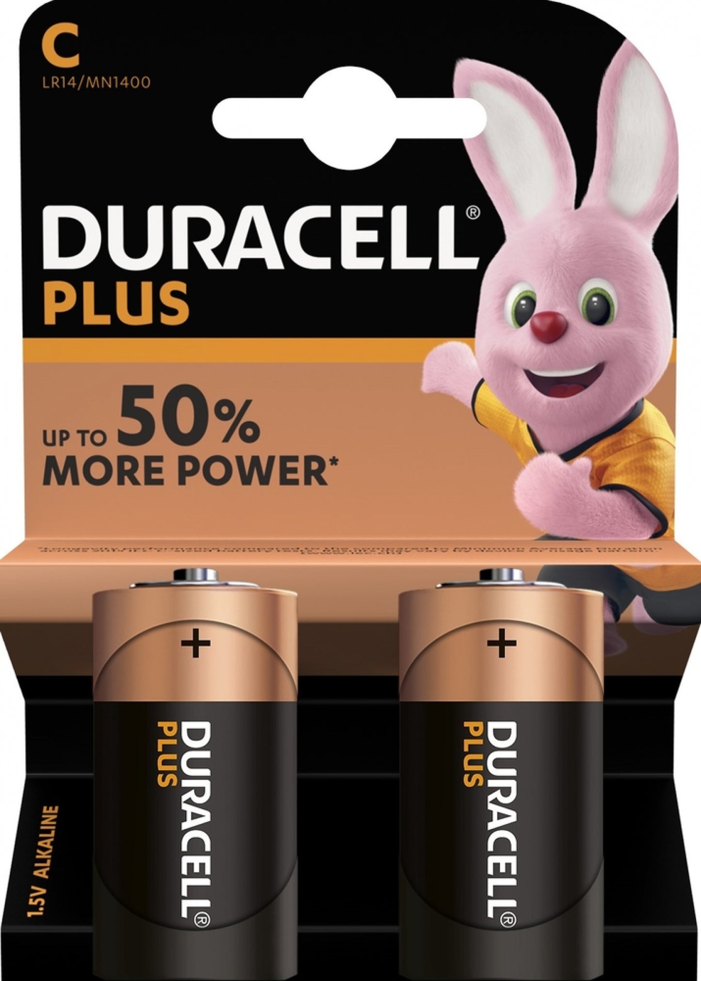 Duracell Plus-batteri, LR14, Set om 2 stycken