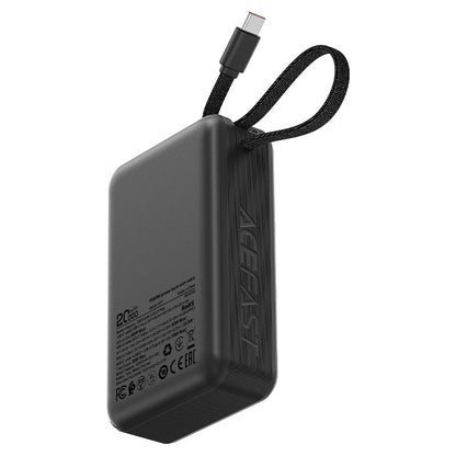 Extern batteri Acefast M21, 20000mAh, 65W, QC + PD, 1 x USB-A - 2 x USB-C, Svart