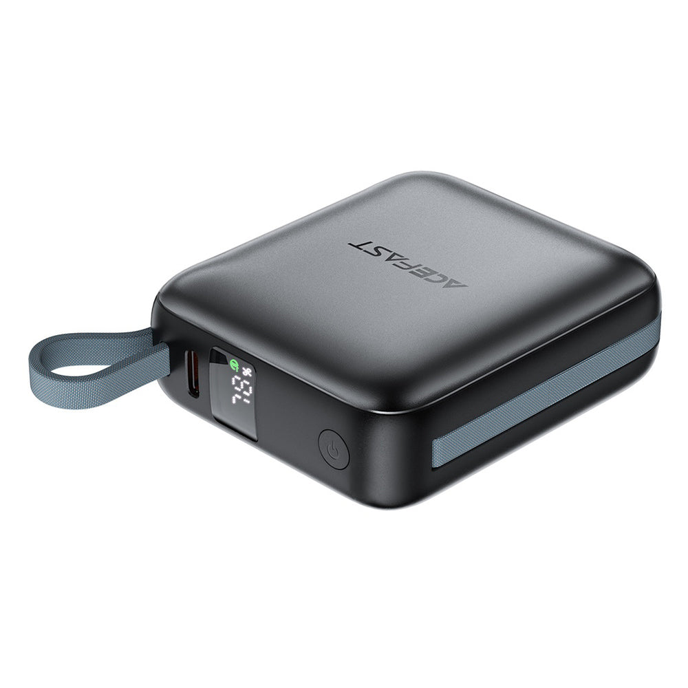 Extern batteri Acefast M23, 10000mAh, 22.5W, QC + PD, 1 x Lightning - 2 x USB-C, Grå