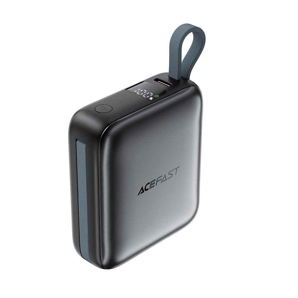 Extern batteri Acefast M23, 10000mAh, 22.5W, QC + PD, 1 x Lightning - 2 x USB-C, Grå