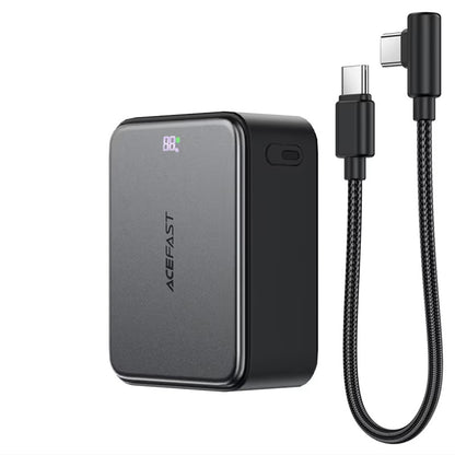 Extern batteri Acefast M28, 10000mAh, 22.5W, QC + PD, 1 x USB-A - 2 x USB-C, Svart