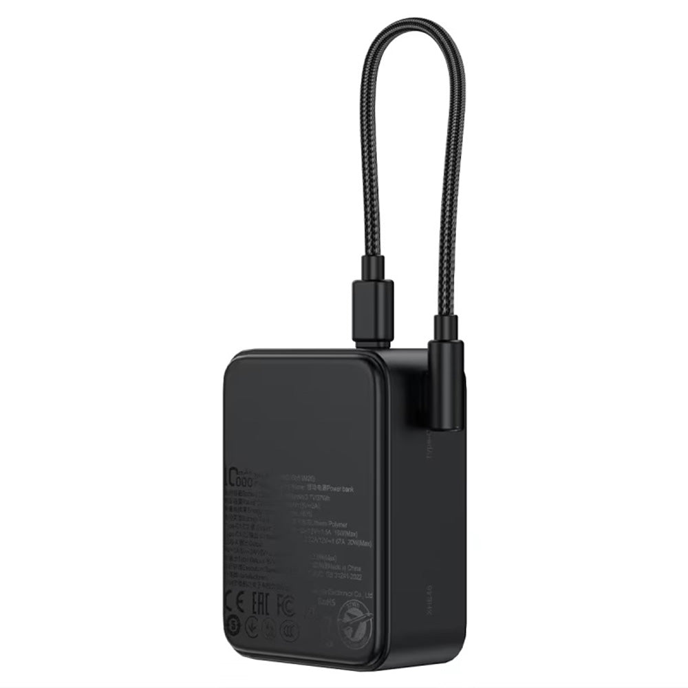 Extern batteri Acefast M28, 10000mAh, 22.5W, QC + PD, 1 x USB-A - 2 x USB-C, Svart