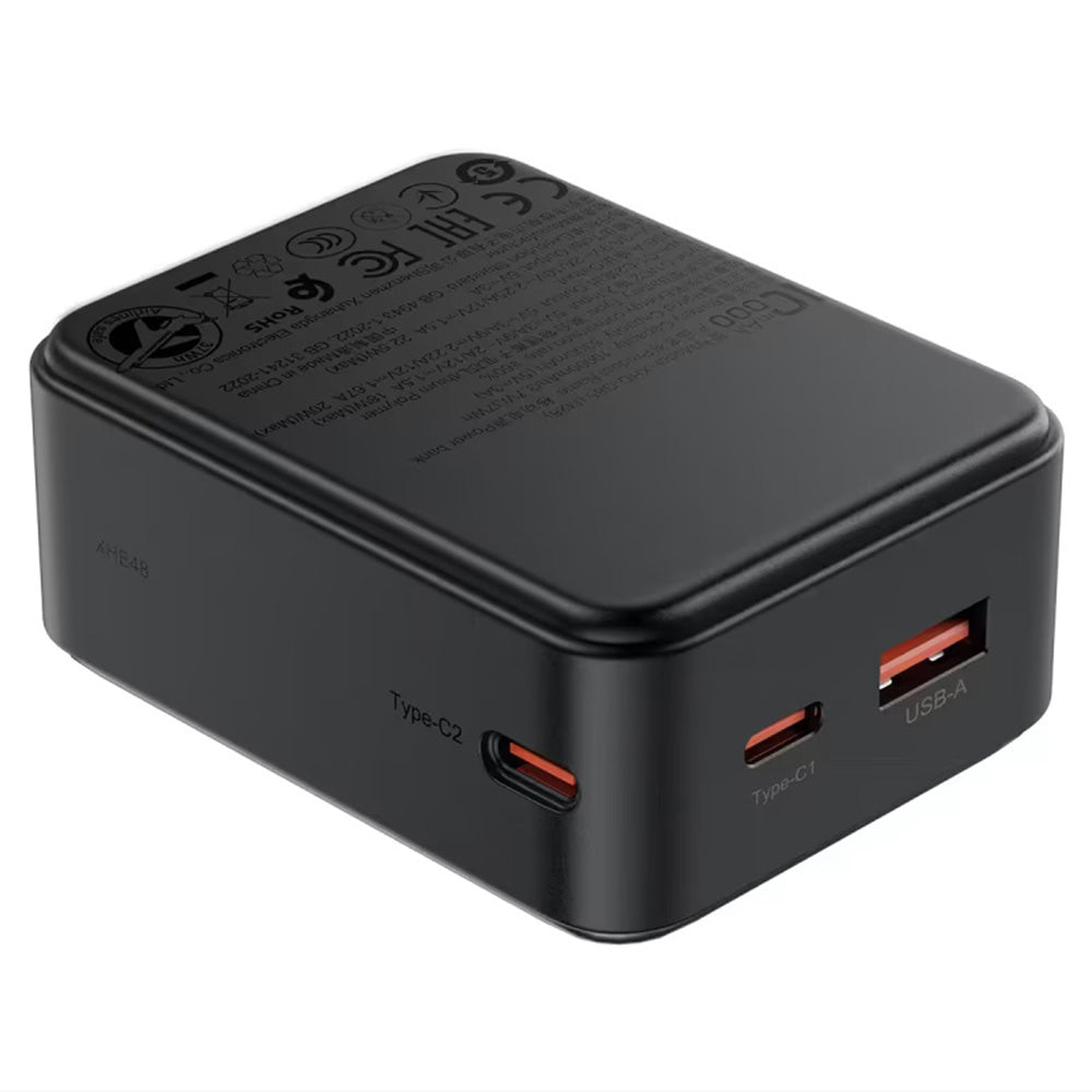 Extern batteri Acefast M28, 10000mAh, 22.5W, QC + PD, 1 x USB-A - 2 x USB-C, Svart