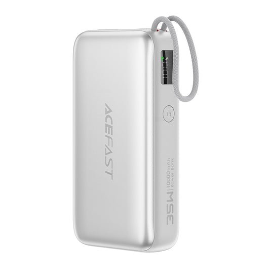 Extern batteri Acefast M32, 10000mAh, 35W, PD, 2 x USB-C, Silver