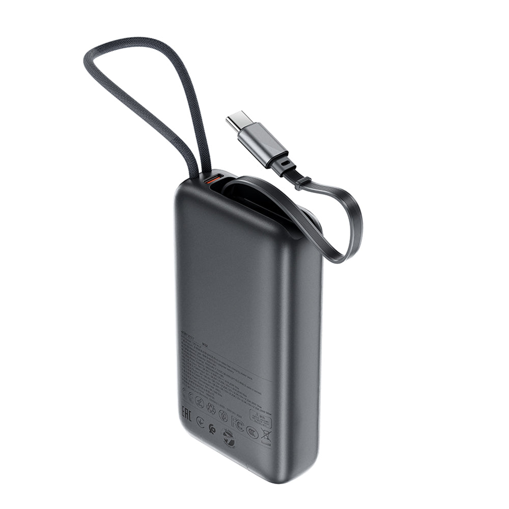 Extern batteri Acefast M32, 10000mAh, 35W, PD, 2 x USB-C, Grå