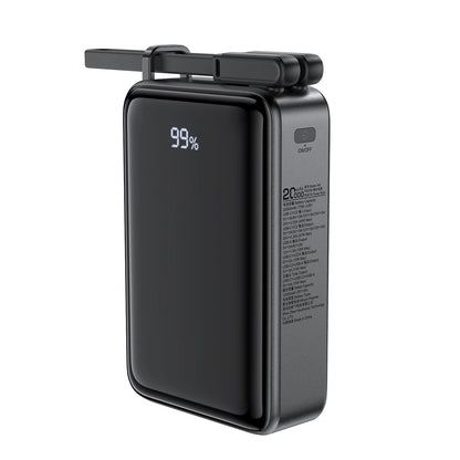 External Battery Acefast M4, 20000mAh, 67W, PD, 1 x USB-A - 2 x USB-C, Black
