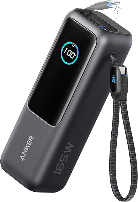 Anker Extern Batteri, 25000mAh, 165W, QC + PD, 1 x USB-A - 3 x USB-C, Grå A1695H11