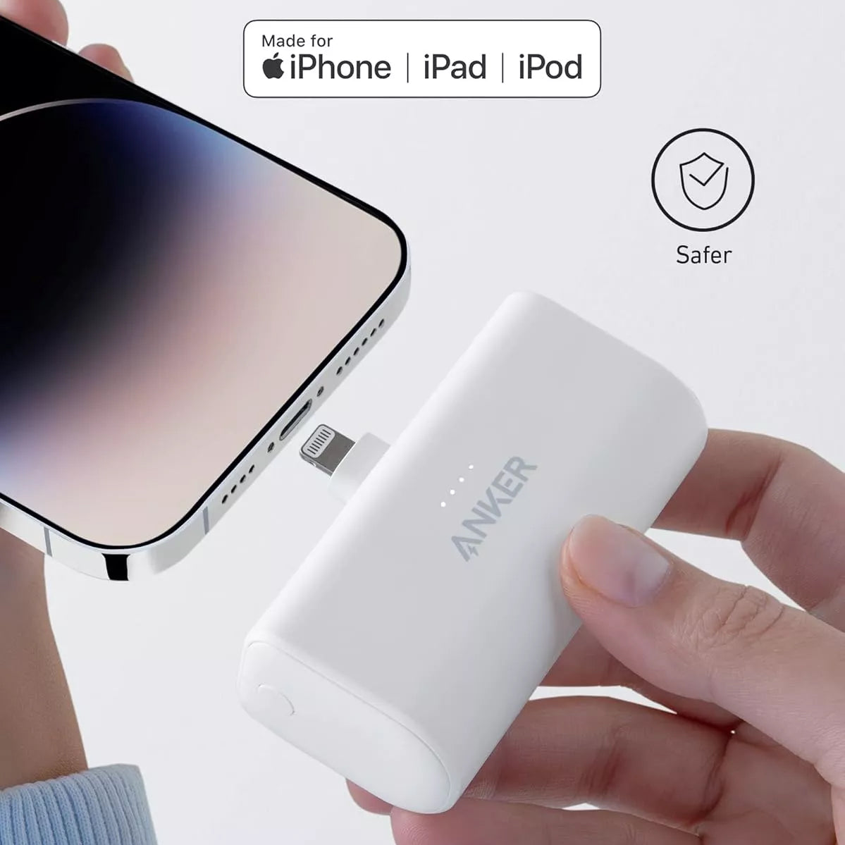 Anker Nano External Battery, 5000mAh, 12W, 1 x Lightning, White A1645G21