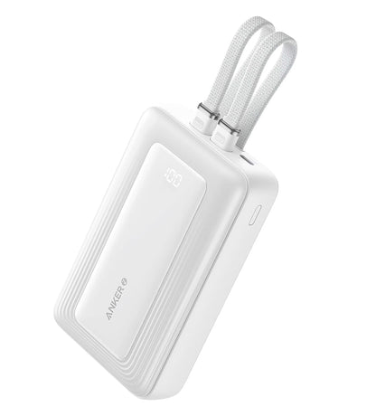 Externt batteri Anker PowerCore, 20000mAh, 30W, QC + PD, 1 x Lightning - 1 x USB-A - 2 x USB-C, Vit A1681H21