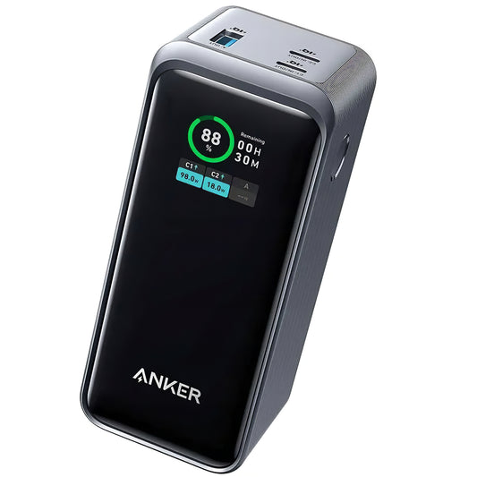 Anker Prime External Battery, 20000mAh, 200W, QC + PD, 1 x USB-A - 2 x USB-C, Black, Resealed A1336011