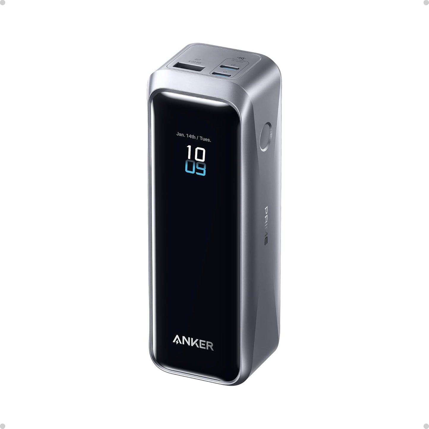 Externt batteri Anker Prime, 20100mAh, 220W, QC + PD, 1 x USB-A - 2 x USB-C, Svart A110BH11