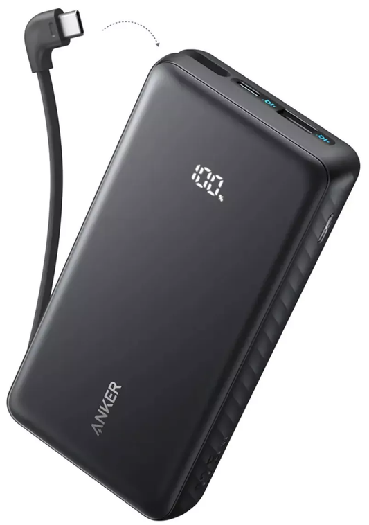 Externt batteri Anker Zolo, 20000mAh, 22.5W, QC + PD, 1 x USB-A - 2 x USB-C, Svart A110EH11