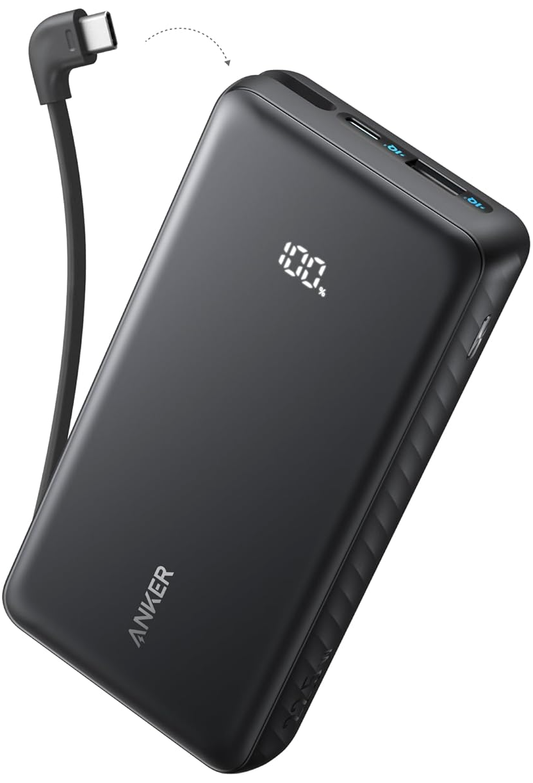 Externt batteri Anker Zolo, 10000mAh, 22.5W, QC + PD, 1 x USB-A - 2 x USB-C, Svart A110DH11