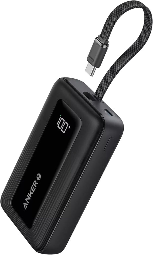 Externt batteri Anker Zolo, 20000mAh, 30W, QC + PD, 1 x USB-A - 2 x USB-C, Svart, Återsigillad A1689H11